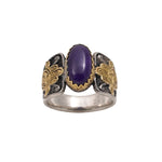 Sugilite Hamsa Ring