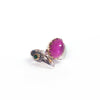 Ruby & Tsavorite Silver &  Gold Ring