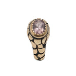 Tourmaline Silver & Gold Giraffe Ring
