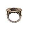 Tourmaline Silver & Gold Ball Ring