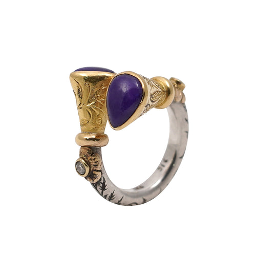 Sugilite & Diamond Ring