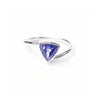 Tanzanite Trillion 1.00 carat White Gold Ring