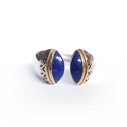Lapis Silver & Gold Ring