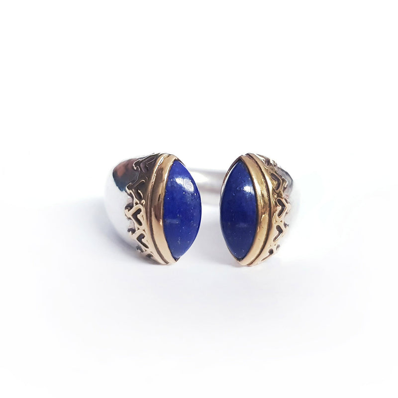 Lapis Silver & Gold Ring