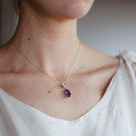 Tanzanite & Moonstone White Gold Necklace