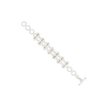 Peridot Silver Giraffe Bracelet