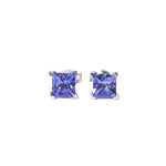 Tanzanite White Gold Stud Earrings