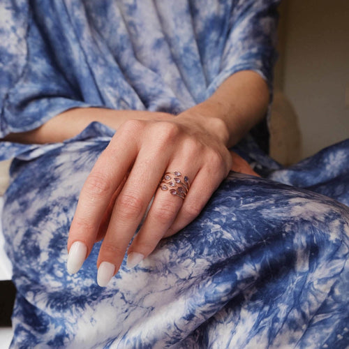 Tanzanite Rose Cut Ring