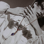 Tanzanite Tourmaline  & Diamond  Silver Necklace