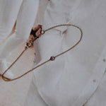 Tanzanite Rose Cut  Gold Chain Bracelet