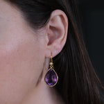 Amethyst & Diamond Earrings