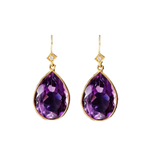 Amethyst & Diamond Earrings