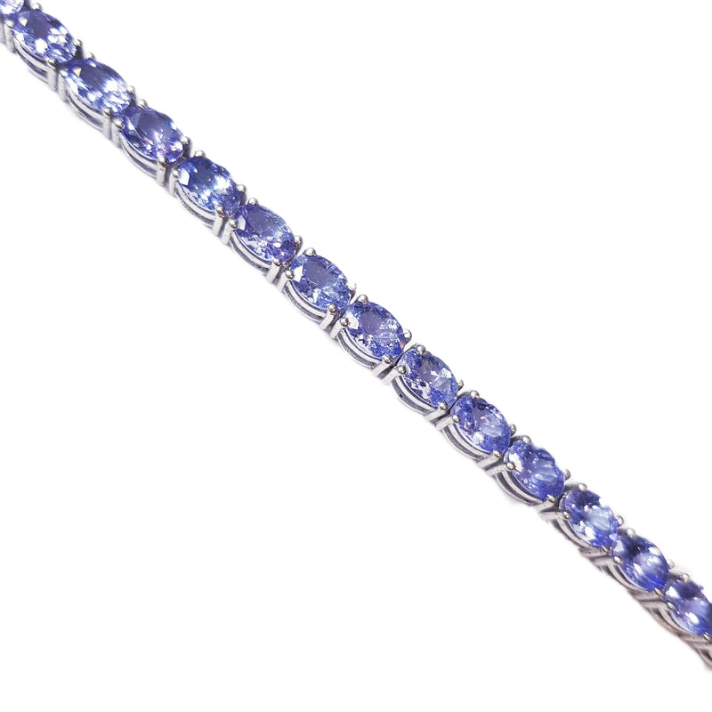 Tanzanite Silver Tennis Bracelet