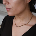 Brown Diamond String Bead Necklace