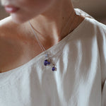 Tanzanite & Moonstone White Gold Necklace