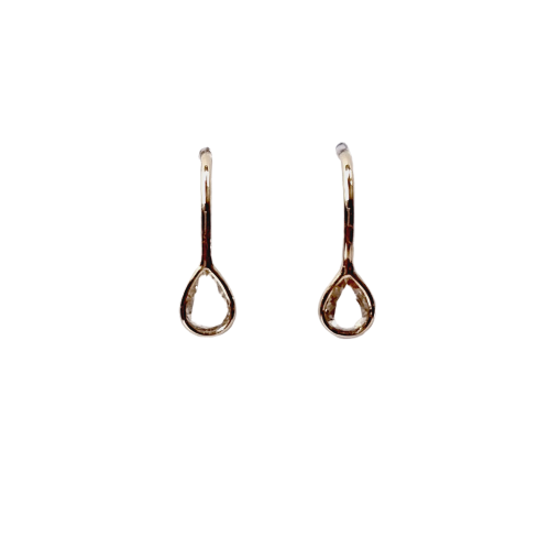 Diamond Rose Cut Hoop Earring