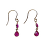 Ruby Rose Cut 0.78  carats  Drop 14kt Earrings