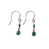 Emerald Rose Cut 0.88 Drop 14kt Gold Earrings