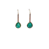 Emerald Rose Cut 0.59 carat 14kt Hoop Earring