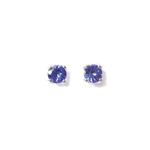 Tanzanite White Gold Stud Earrings