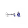 Tanzanite White Gold Stud Earrings