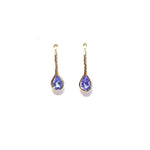 Tanzanite Rose Cut 14kt Gold Earrings