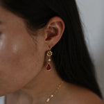 Emerald, Ruby & Diamond Earrings
