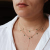 Emerald Rose Cut Drops 0.82 carats  on 14kt Gold Chain Necklace