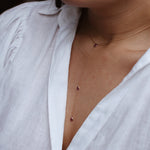 Ruby Rose Cut 1.230 carat set in 14kt Gold Necklace