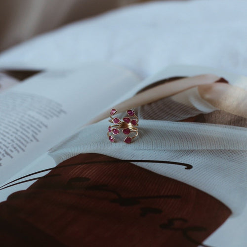 Ruby Rose Cut 2.18ct 14kt Gold Ring