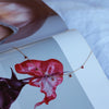 Ruby Rose Cut 1.80 carat  Chain 14kt Gold Necklace