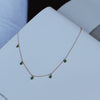 Emerald Rose Cut Drops 0.82 carats  on 14kt Gold Chain Necklace