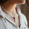 Pearl and Sugilite Gold Necklace