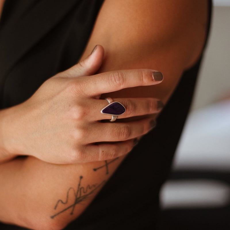 Sugilite Silver Ring