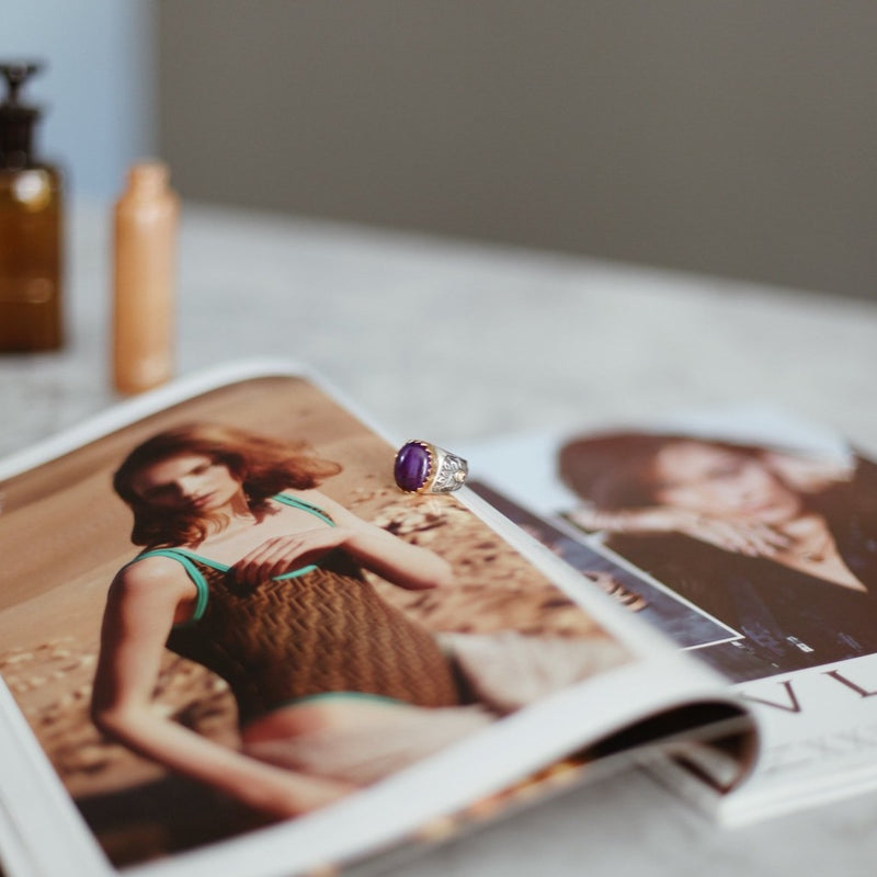 Sugilite & Diamond Ring