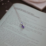 Tanzanite & Moonstone White Gold Necklace
