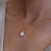 Pearl & Ruby Drop Pendant