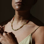 Mali Garnet Gold Plated Necklace
