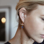 Kyanite, Ruby & Diamond Earrings