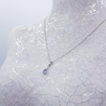 Aquamarine & Diamond White Gold Necklace