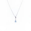 Aquamarine & Diamond White Gold Necklace