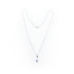 Aquamarine & Diamond White Gold Necklace