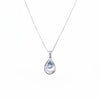 Aqua & Diamond  White Gold Necklace