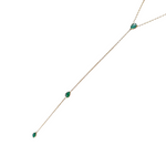Emerald Rose Cut 0.830 carat 14kt Gold Necklace