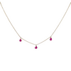 Ruby Rose cut 1.23 carat gold 14kt Chain Necklace