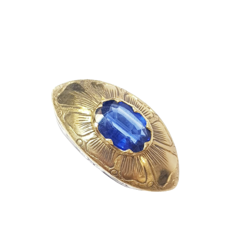 Kyanite Gold & Silver Petal Ring