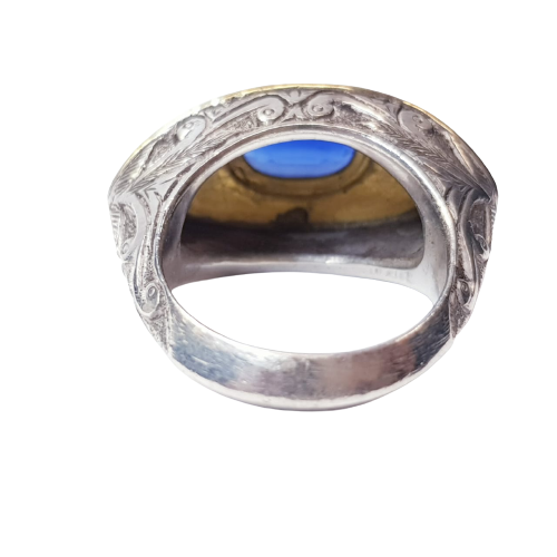 Kyanite Gold & Silver Petal Ring