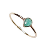 Emerald Rose Cut Gold Ring