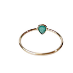 Emerald Rose Cut Gold Ring