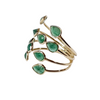 Emerald Rose Cut carat set in 14kt Gold Ring